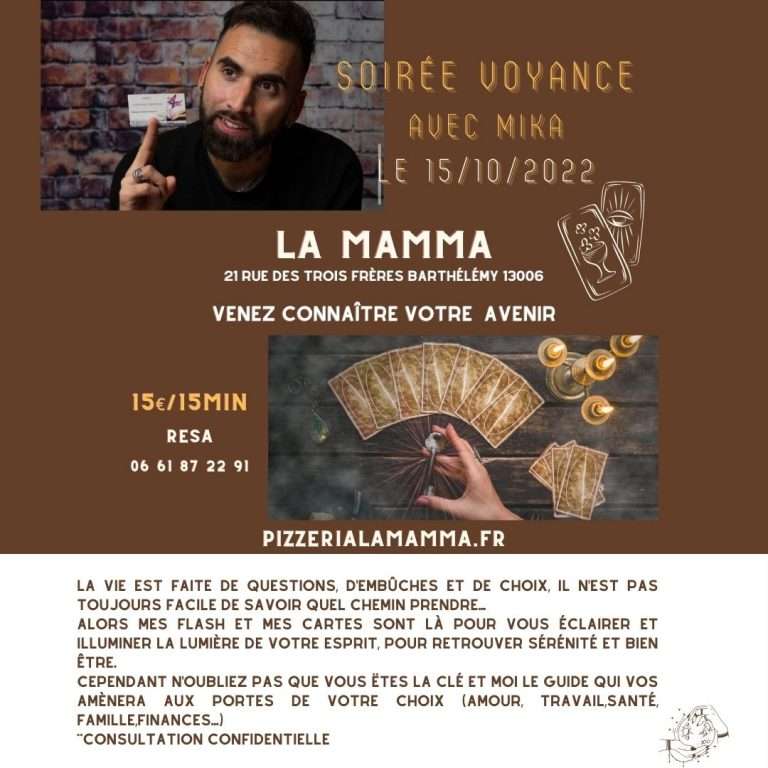 Soirée Voyance pizzeria la Mamma Marseille